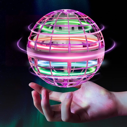 Hover Orb balle volante avec lumière RGB - Ø8,5 cm, violet, parfait pour les enfants et les âmes d'enfants