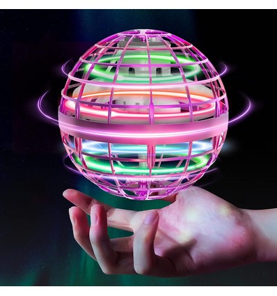 Hover Orb balle volante avec lumières RGB - Ø9,5 cm, violet, parfait pour les enfants et les âmes d'enfant