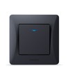 Interrupteur à 1 canal avec voyant lumineux - 86x86mm, IP20, noir