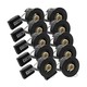 Lot de 10 spots encastrables GU10 - Noir, IP20