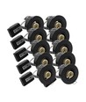 Lot de 10 spots encastrables GU10 - Noir, IP20