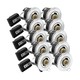 Lot de 10 spots encastrables GU10 - Acier brossé, IP20