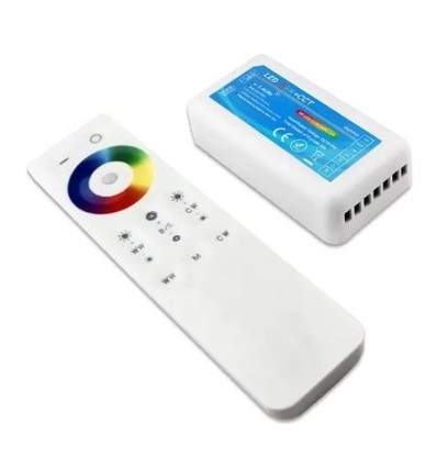 Contrôleur RGB+CCT avec télécommande - Compatible uniquement avec bande RGB+CCT, sans fil RF, 12V (240W), 24V (480W)