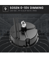 Suspension LED High Bay 200W 150lm/W - IP65, dimmable 0-10V, 5 ans de garantie, driver Sosen