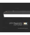 Spot sur rail magnétique intelligent 20W, RA90 - 48V, CCT, Wi-Fi, 2100lm, noir, 58cm de long