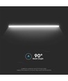 Spot sur rail magnétique intelligent 20W, RA90 - 48V, CCT, Wi-Fi, 2100lm, noir, 58cm de long