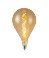 Ampoule LED E27 4W filament spirale - A160, verre ambré, 2700K, 250lm
