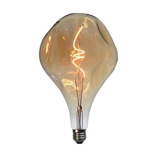 Ampoule LED E27 4W Filament Spirale - A165, verre ambré, 2700K, 250lm, Ø16,5cm