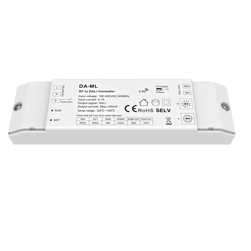 LEDlife rWave DALI contrôleur - Push-dim, décharge aux deux extrémités