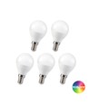 5 pcs. Ampoule LED RGBW - 4,8W, télécommande RF, dimmable, E14