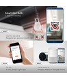 Lot de 5 ampoules LED Wifi E27 5W - G45, Tuya/Smart Life, fonctionne avec Google Home