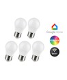 Lot de 5 ampoules LED Wifi E27 5W - G45, Tuya/Smart Life, fonctionne avec Google Home