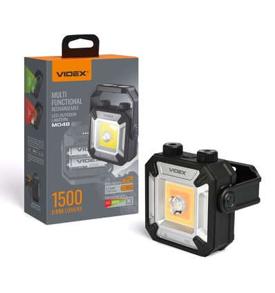 Lanterne et lampe de poche LED multifonctionnelle 10W - 1500lm, IP66, magnétique, USB-C, powerbank, extérieur et camping