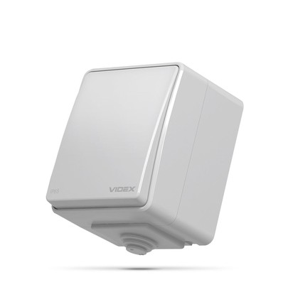 Interrupteur extérieur à 1 canal - IP65, 73x63mm, gris