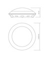 Luminaire plafonnier avec détecteur de mouvement à micro-ondes