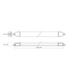 Réglette LED complète 120cm 40W - câblage traversant, IP65, 5000K