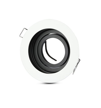 Spot encastrable GU10 - Rond, blanc, aluminium, perçage : Ø90 mm, dim : Ø100 mm, sans source lumineuse