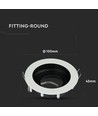 Spot encastrable GU10 - Rond, blanc, aluminium, perçage : Ø90 mm, dim : Ø100 mm, sans source lumineuse