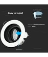Spot encastrable GU10 - Rond, blanc, aluminium, perçage : Ø90 mm, dim : Ø100 mm, sans source lumineuse