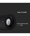Spot en saillie GU10, rond - Noir, orientable, 10x14,2cm, sans source lumineuse