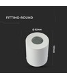 Spot en saillie GU10 - Rond, blanc, Ø8,2cm, sans source lumineuse