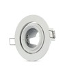 Downlight GU10 / MR16 - Sans source ni douille, rond, orientable, blanc, Trou: Ø9,3 cm