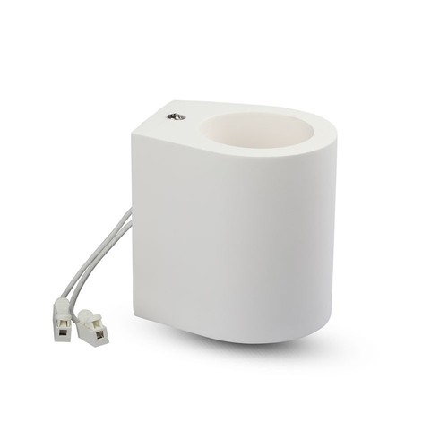 Spot en saillie G9 en plâtre, rond - Blanc, max 25W, IP20 intérieur, sans source lumineuse