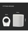 Spot en saillie G9 en plâtre, rond - Blanc, max 25W, IP20 intérieur, sans source lumineuse