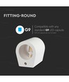Spot en saillie G9 en plâtre, rond - Blanc, max 25W, IP20 intérieur, sans source lumineuse