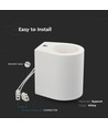 Spot en saillie G9 en plâtre, rond - Blanc, max 25W, IP20 intérieur, sans source lumineuse