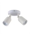 Spot mural/plafonnier 2xGU10 - Blanc, IP20 intérieur, sans source lumineuse