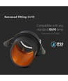 Vt-974 lampe GU10 - ronde noire