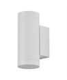 Applique murale GU10 avec éclairage haut/bas - Blanc, IP44, cylindrique, extérieur, sans source lumineuse