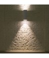Applique murale GU10 avec éclairage haut/bas - Blanc, IP44, cylindrique, extérieur, sans source lumineuse