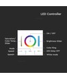 Contrôleur mural 3-en-1 pour RGB / RGBW / RGB+CCT - 12V-24V, RF 2.4GHz, 86x86mm, blanc, panneau tactile
