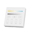 Panneau tactile WiFi/WLAN 4 zones pour strips LED - 12V/24V, blanc, 86x86mm, pour couleur unique et CCT