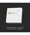 Panneau tactile WiFi/WLAN 4 zones pour strips LED - 12V/24V, blanc, 86x86mm, pour couleur unique et CCT