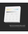 Panneau tactile WiFi/WLAN 4 zones pour strips LED - 12V/24V, blanc, 86x86mm, pour couleur unique et CCT