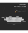 Lampe VT-11012 - 2xGU10, Run, blanc