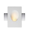 Spot encastrable GU10 en plâtre, rond - Blanc, peut être peint, IP20 intérieur, trou : 18,5 x 12,5 cm, sans source lumineuse