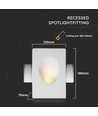 Spot encastrable GU10 en plâtre, rond - Blanc, peut être peint, IP20 intérieur, trou : 18,5 x 12,5 cm, sans source lumineuse