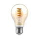 Ampoule LED E27 4W - Filament spirale, verre ambré, 1800K
