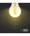 Ampoule LED E27 4W - Filament spirale, verre ambré, 1800K