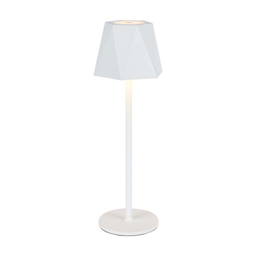 Lampe de table LED rechargeable 1,5W, 5V - Blanc, dimmable 4 niveaux, avec câble USB-C