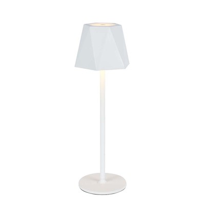 Lampe de table LED rechargeable 1,5W, 5V - Blanc, dimmable 4 niveaux, avec câble USB-C