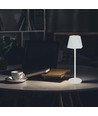 Lampe de table LED rechargeable 1,5W, 5V - Blanc, dimmable 4 niveaux, avec câble USB-C