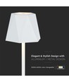 Lampe de table LED rechargeable 1,5W, 5V - Blanc, dimmable 4 niveaux, avec câble USB-C