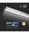 Luminaire encastré linéaire LED 120cm 40W - Samsung LED chip, 120cm, argent, garantie 5 ans