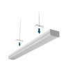 Plafonnier LED 60cm, 15W - 100lm/W, CCT, blanc, IP20