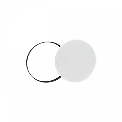 Plafonnier LED 24W Nymphea Black&White Rings avec capteur - CCT, IP54, Ø32cm, bord noir/blanc